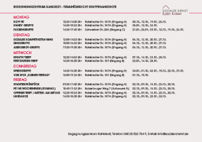 Sozialer Dienst - Begegnungszentrum Gruppenangebot Sep - Okt 2026